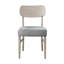 Ensemble de 2 chaises de salle à manger rembourrées avec coussins de siège rembourrés gris
