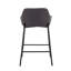 Tabouret de comptoir industriel à hauteur fixe en métal noir et tissu anthracite par - ensemble de 2-2091176363