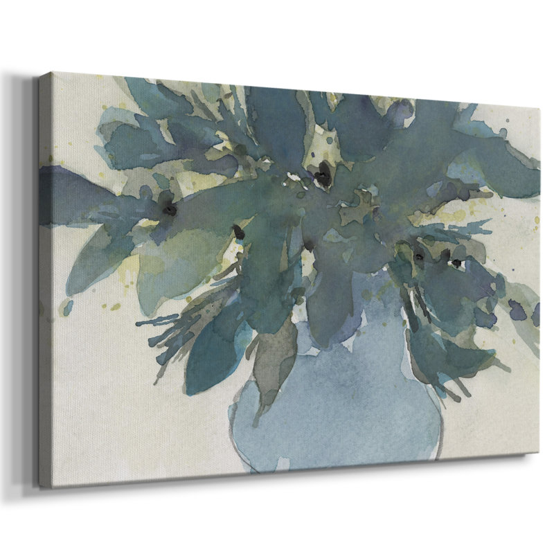 Blue Vintage Charm I -Gallery Wraraped Cavas, 8 x 12