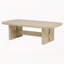 Table basse rectangulaire Beige Oak Coastal