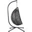Élégante chaise longue suspendue Placid - base en fer robuste, tissage en PE, réglable pour la tranquillité et la relaxation-1044545045-1044545050