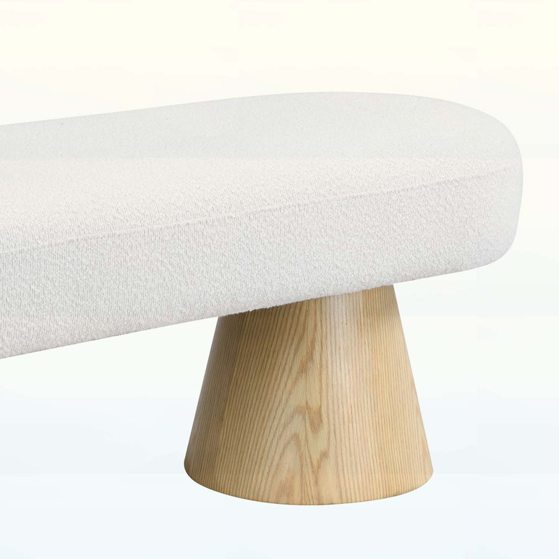 Upholstered Bench,Ideal for Entryway and Bedroom Use, Beige