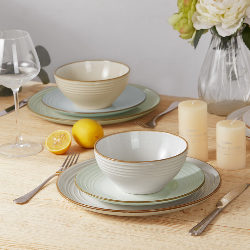Granduca 12 Piece Dinnerware Set, dish sets for 4, Multicolor