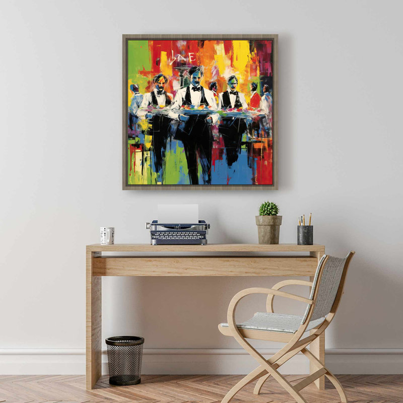 Classic Waiters Abstract Canvas | Contemporary Kitchen Decor