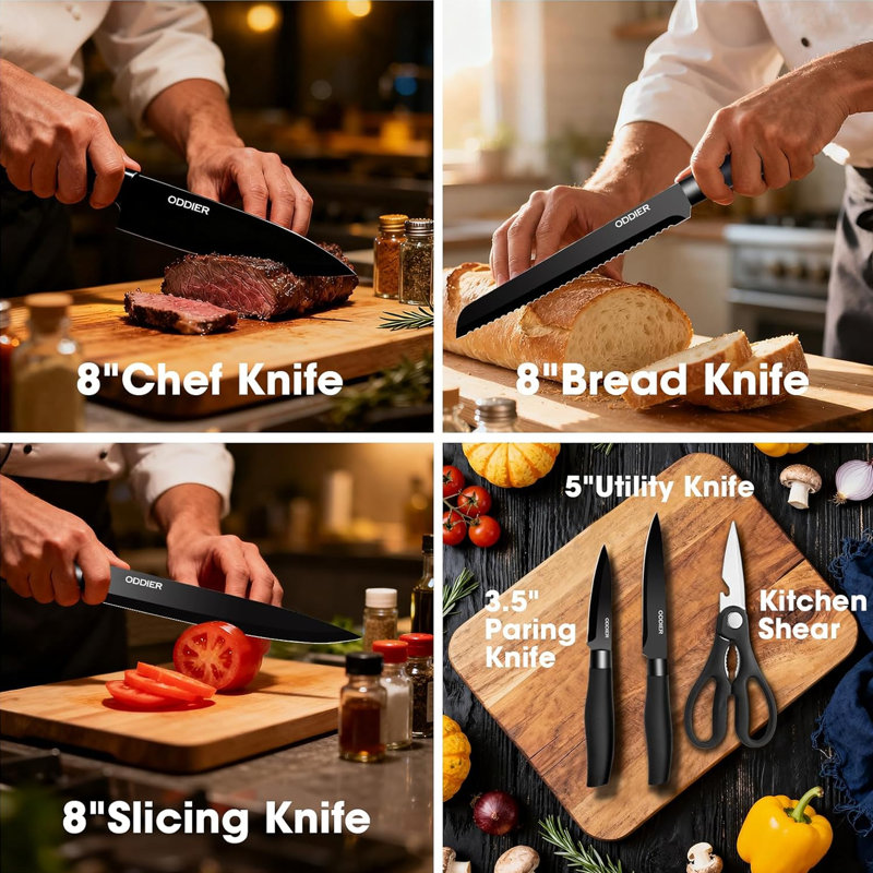 7 Pcs Kitchen Knife Set