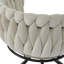 31cm H Tufted Velvet Upholstered Metal Armchair-352993281-347709928