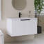 Meuble-lavabo mural simple 36 po avec plateau en résine intégré blanc-59131458
