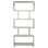 Kaley 82" H x 38" W Stainless Steel Etagere Bookcase