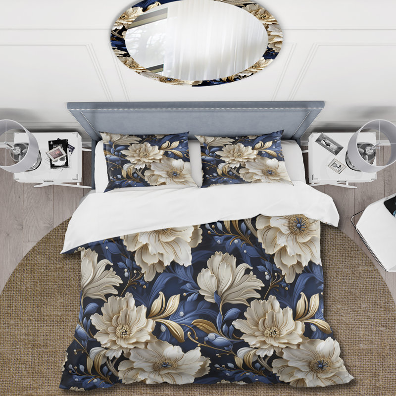 Ensemble de housse de couette Regal Baroque Flourish Victorian, Housse de couette pour très grand lit et 2 très