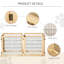 Barrière pour chien en bois PawHut, barrière pour animaux autoportante 170 po, barrière de sécurité pour chien pliable à 6 panneaux avec 2 pieds de soutien pour les escaliers de porte de maison, petits et moyens chiens-1062232905