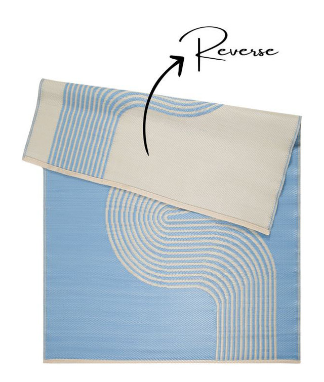 THE RUGS Urban Collection Outdoor Rug Wave Design in Blue | Wayfair.co.uk