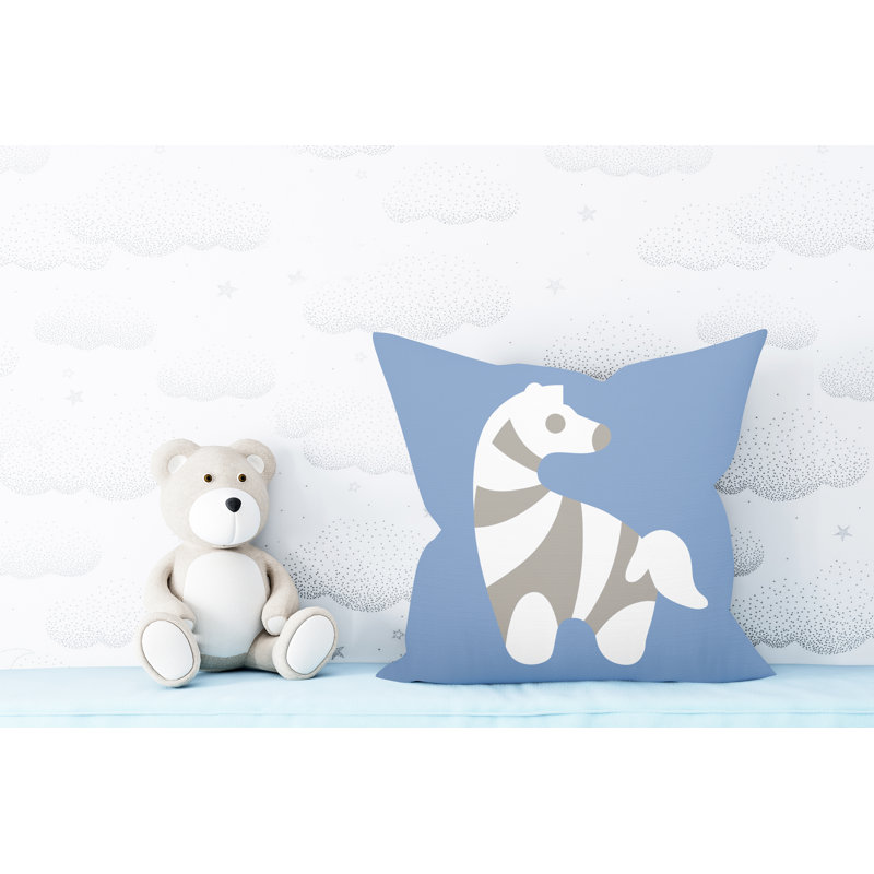 Coussin décoratif Simbi, L 15 po x H 15 po, Pervenche
