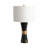 27" Daye Marble Table Lamp, Black/White