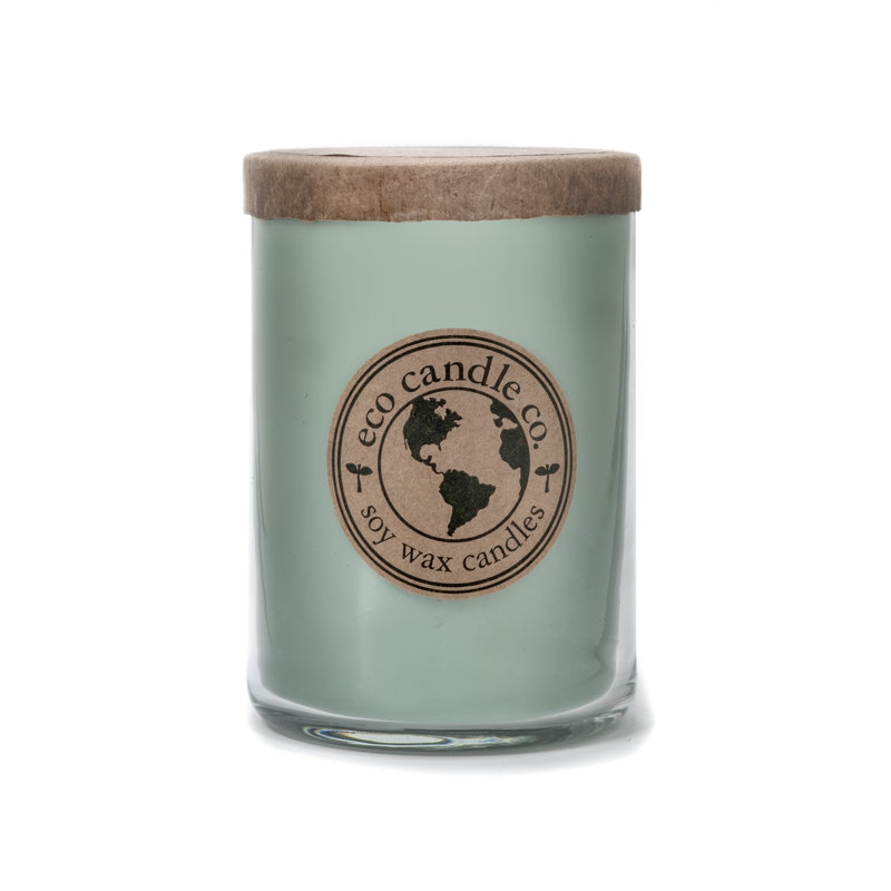 Eucalyptus Sage Scented Jar Candle with Glass Holder