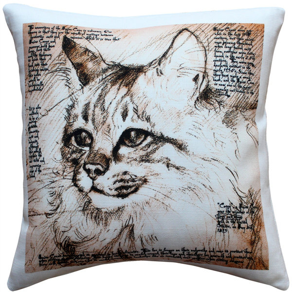  Maine Coon Cat Indoor/Outdoor Throw Pillow Pillow Decor