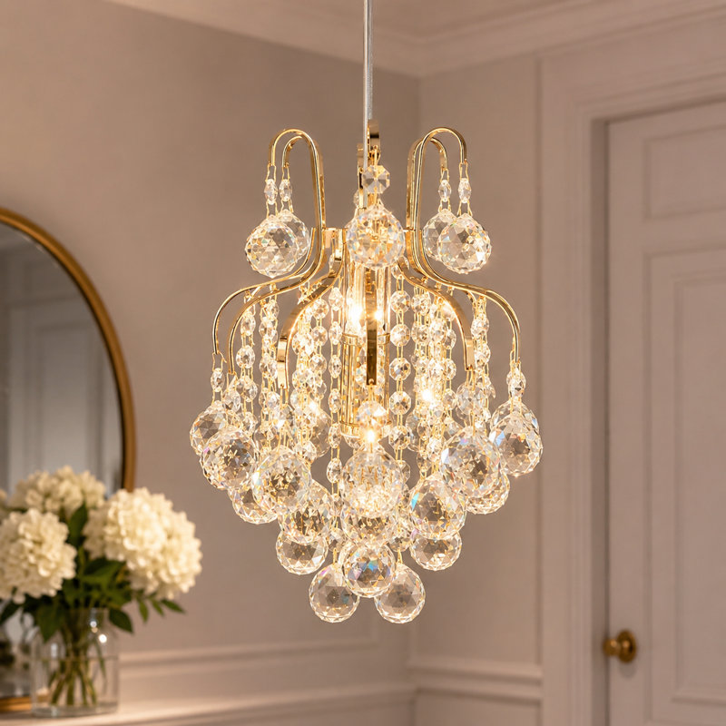 Lustre empire en cristal 1 lumière à intensité variable