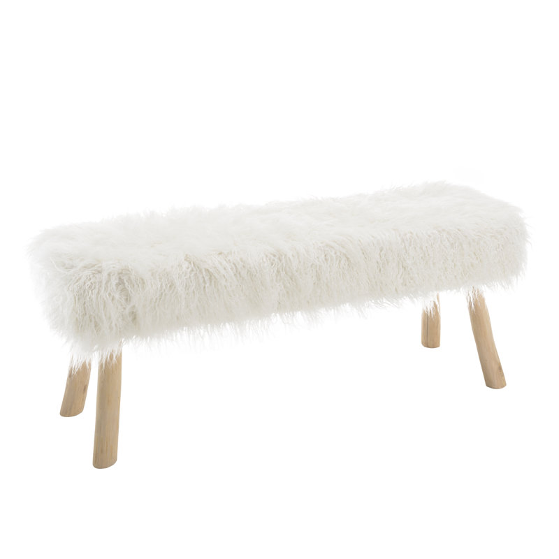 Amryis Faux Fur Bench