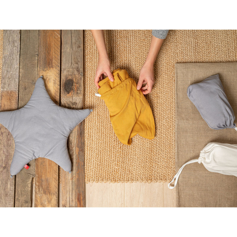 Anjelica Cotton - Piece Cot Bed Fitted Sheet, Mustard, 60 x 120cm