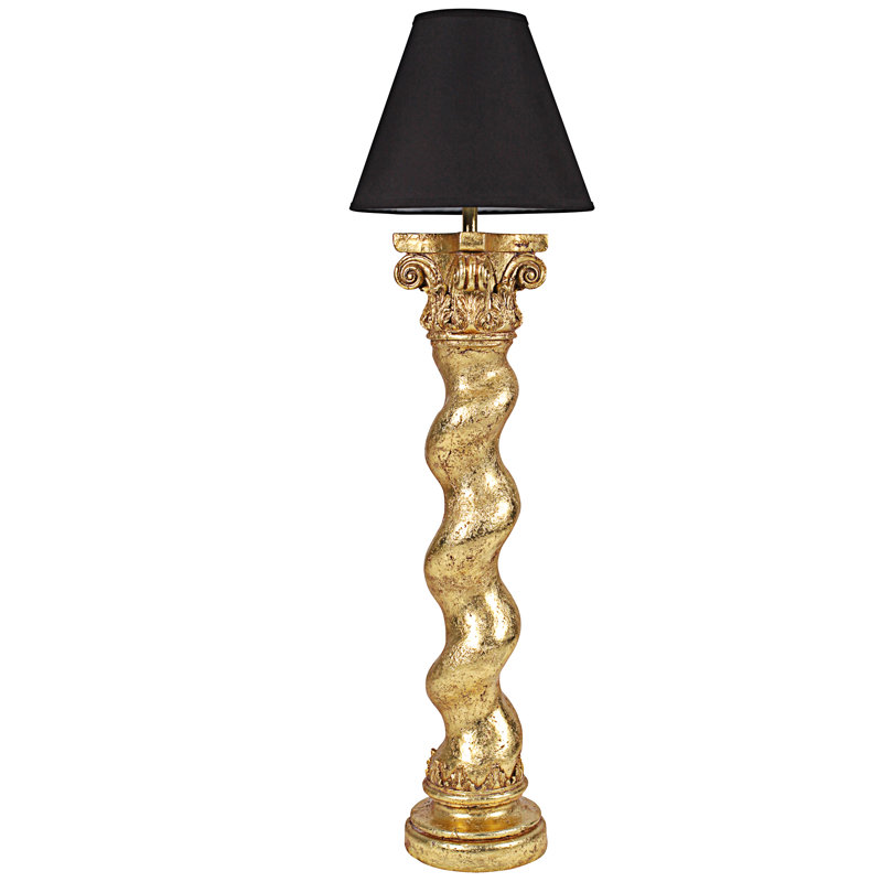 Bernini Barley Twist Column Floor Lamp, 	Gold Leaf