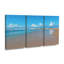 Ensemble de 3 panneaux muraux - Beata Czyzowska Young «Beach Time 3», art mural sur toile pour le salon, la chambre à coucher ou le bureau 