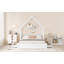 Grand lit plateforme en bois avec garde-corps et 2 tiroirs-308925551