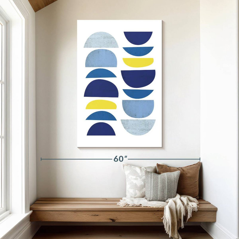 Avery bleu jaune moderne I, H 48 po x l 32 po