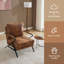 Mid-Century Modern Keever Upholstered Lounge Arm Keever With Iron Frame And Thicker Cushion