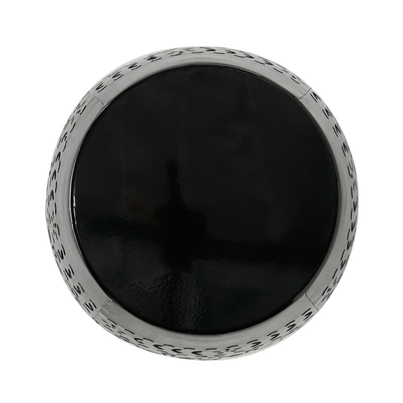 Table d'appoint d'extérieur en métal, Noir
