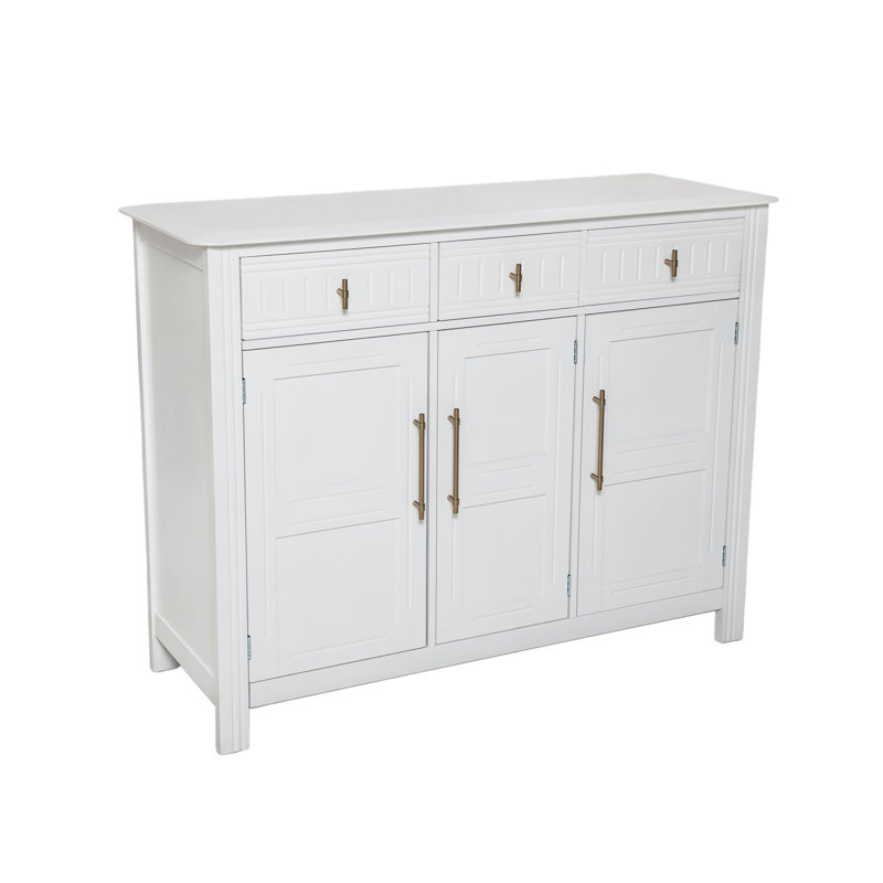 Armoire de rangement spacieuse pour salle de bain, bois d'acacia, blanc antique, design moderne pour la maison