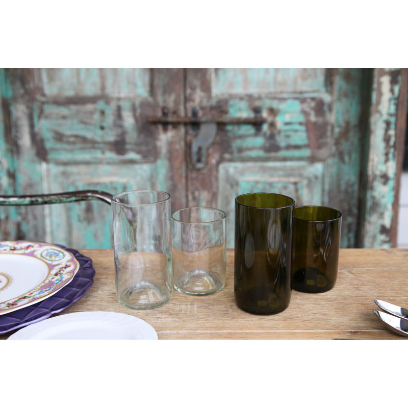 6-Piece 16 oz. Drinking Glass, 12 oz, Olive Green