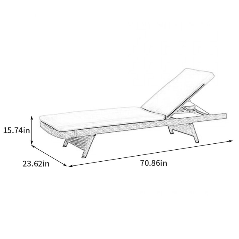 Chaise longue pour l'extérieur