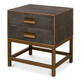 Shagreen 2 - Drawer Solid Wood Nightstand