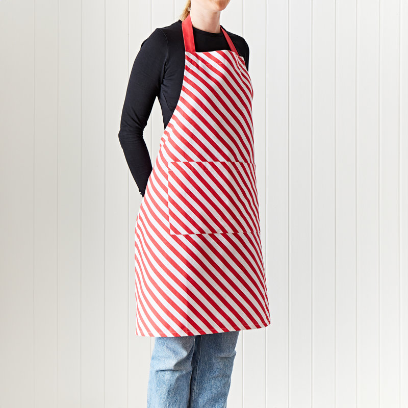 Christmas Candy Cane Cotton Kitchen Adult Apron