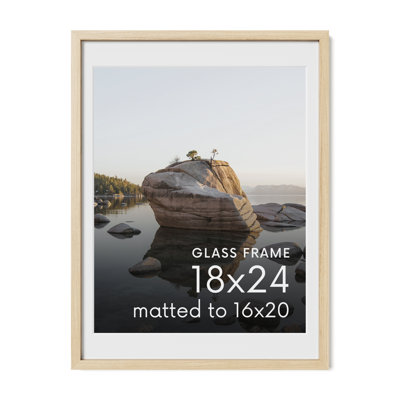 Cadre photo en bois massif avec verre
