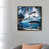 Toile avec cadre or