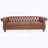PU Rolled Arm Chesterfield Three Seater Sofa.-114427252