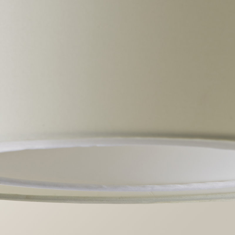 20cm H Cotton Drum Pendant Shade ( Screw On ), Cream/White