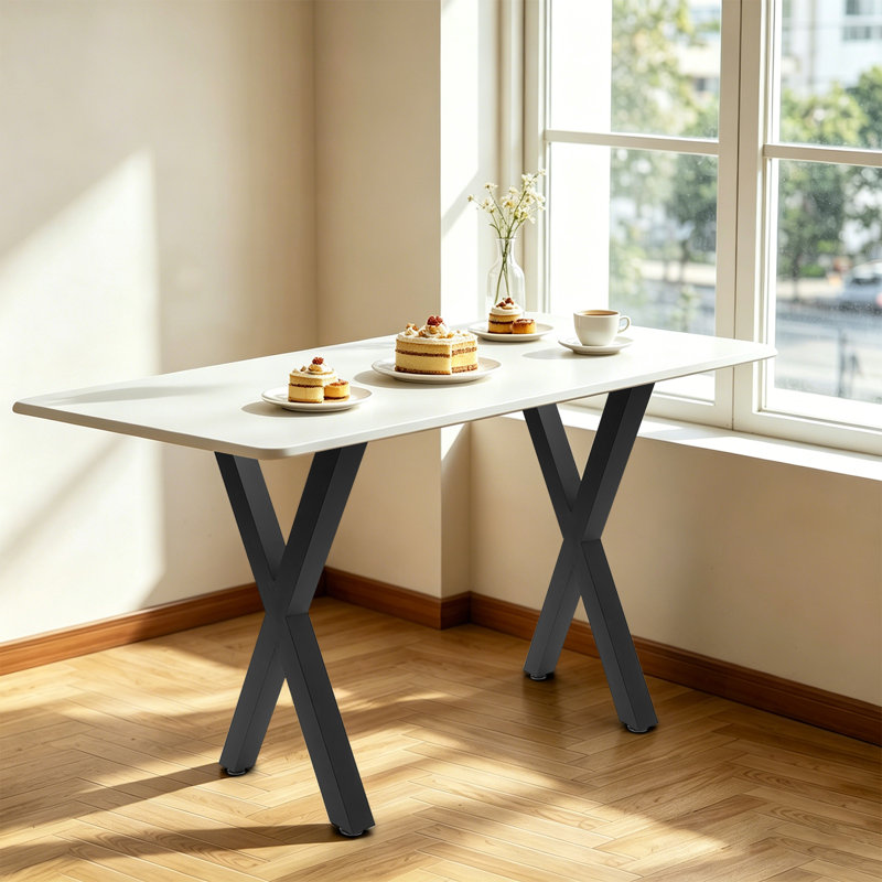 Pieds de table en métal de type X de 28 pouces