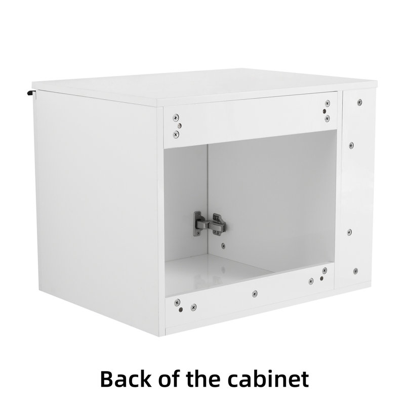 Large Space Bathroom Vanity Sink Set, White