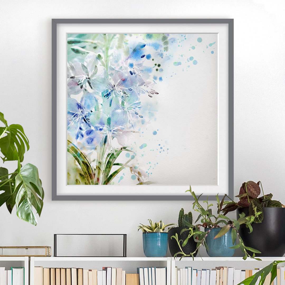 Gerahmtes Poster Lilies Watercolour