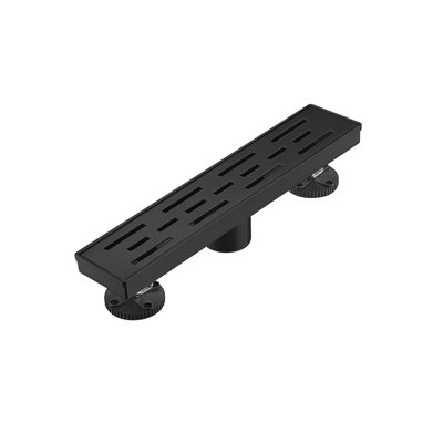 Drain de douche linéaire de 12 pouces avec couvercle de grille amovible à motif en brique, drain de plancher de douche en acier inoxydable 304 avec crépine et pieds de nivellement