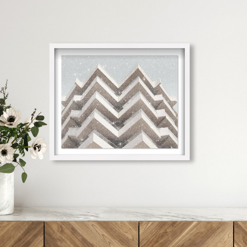 Geometric Pulse II Framed Graphic Art, 25.5"H x 31.5"W, White Shadowbox