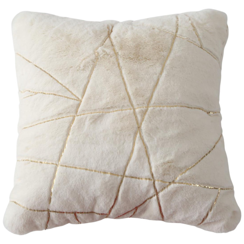 Coussin Emma, Blanc / Doré