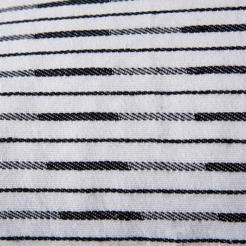 Cotton/Poly Blend Throw Pilow, Black/White, Polyester