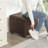 Clariece 17.7" Square Faux Leather Storage Ottoman with Casters-1747287744
