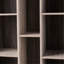 Armoire multifonctionnelle grise, avec panneau de particules et pieds en fer, avec bibliothèque, gris et bibliothèque de 77 po x 12 po 41, dimensions: H 41 po