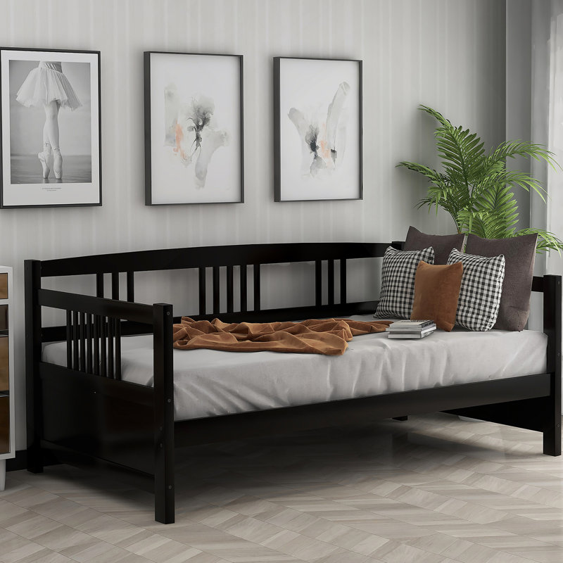 Lit de jour moderne en bois massif, design multifonctionnel