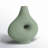 Modern Ceramic Abstract Table Vase for Home Decor - Contemporary Cutout Tall Flower Vase for Office, Tabletops, or Living Room - Green-1862031865