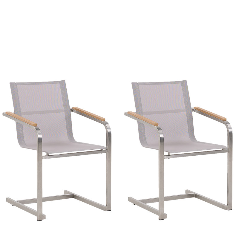 Kinde Patio Dining Armchair with Cushion, Beige