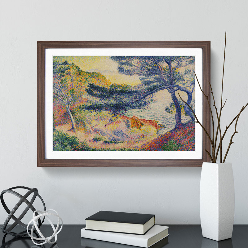 Le Cap Layet by Henri-Edmond Cross - Picture Frame Painting, 27cm H x 36cm W x 2cm D, Walnut Framed